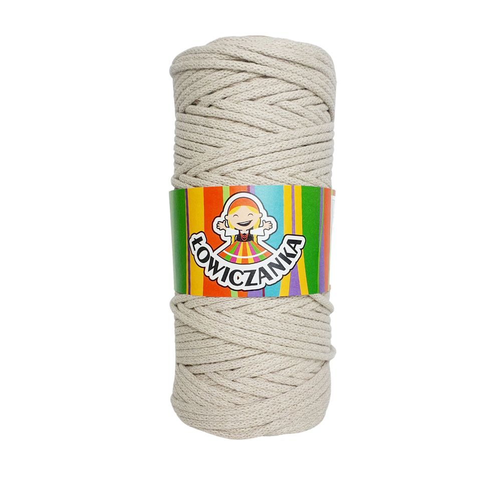 NATURALNY Łowiczanka (100% bawełna) - sznurek pleciony 5mm