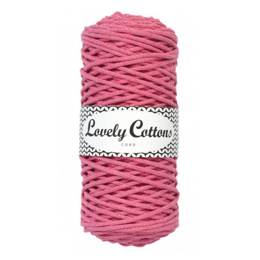 RÓŻOWY Lovely Cottons sznurek Pleciony 3mm