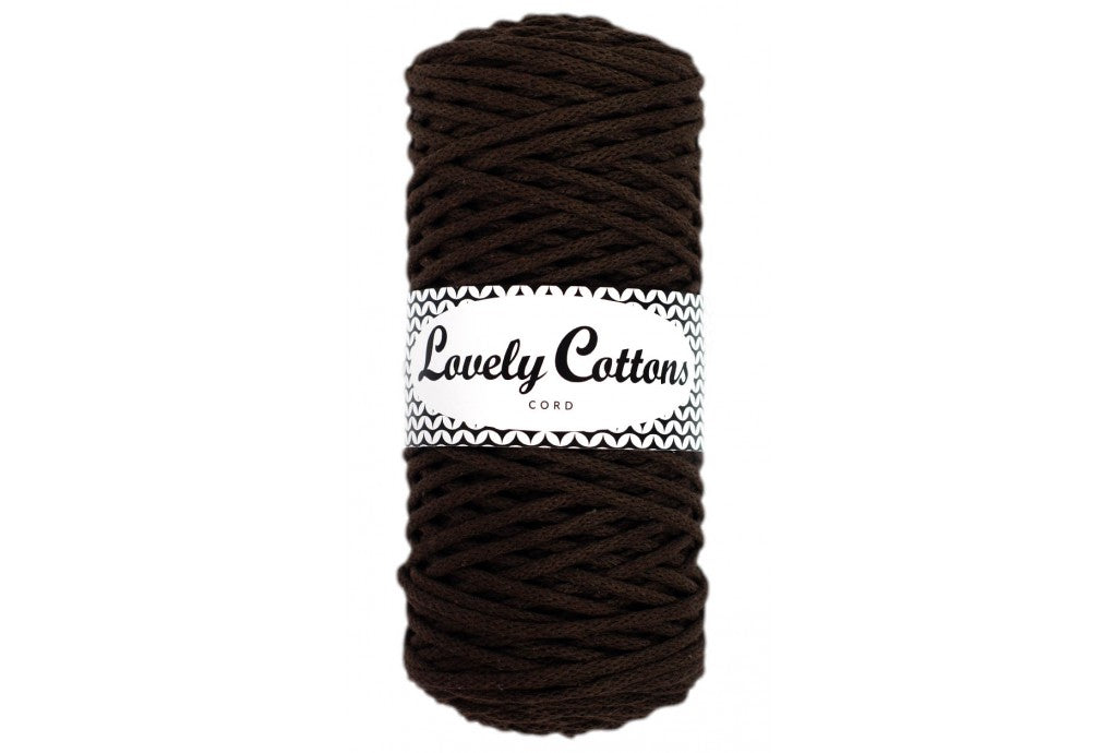 CZEKOLADOWY Lovely Cottons Pleciony 3mm