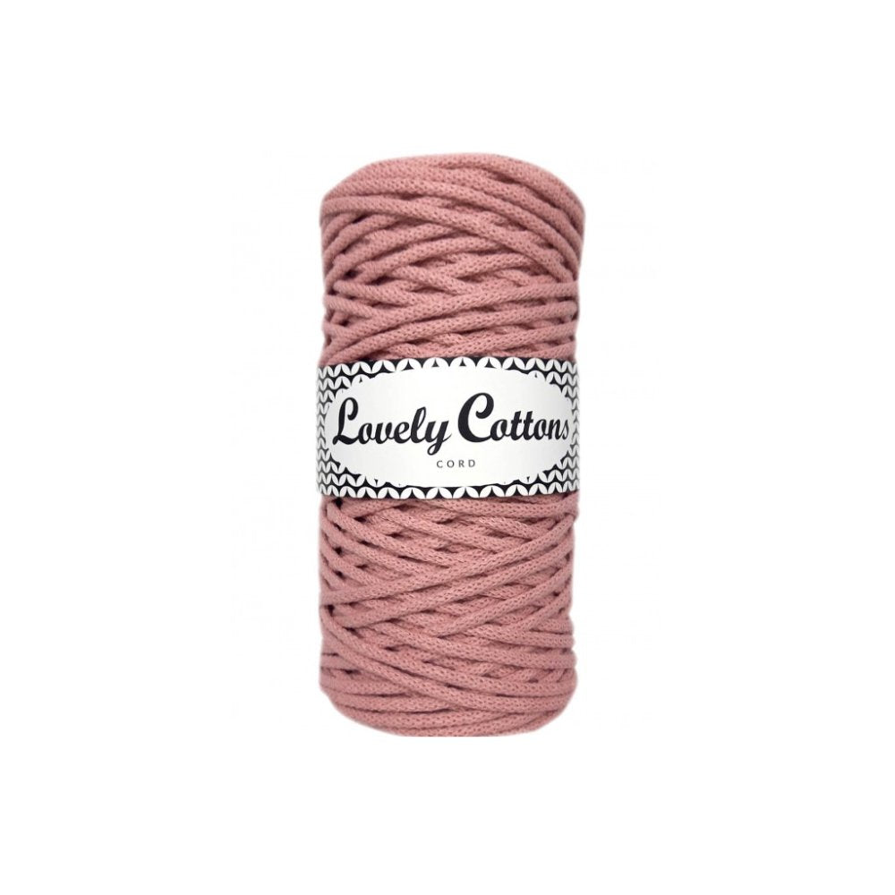 PUDROWY RÓŻ Lovely Cottons Pleciony 3mm