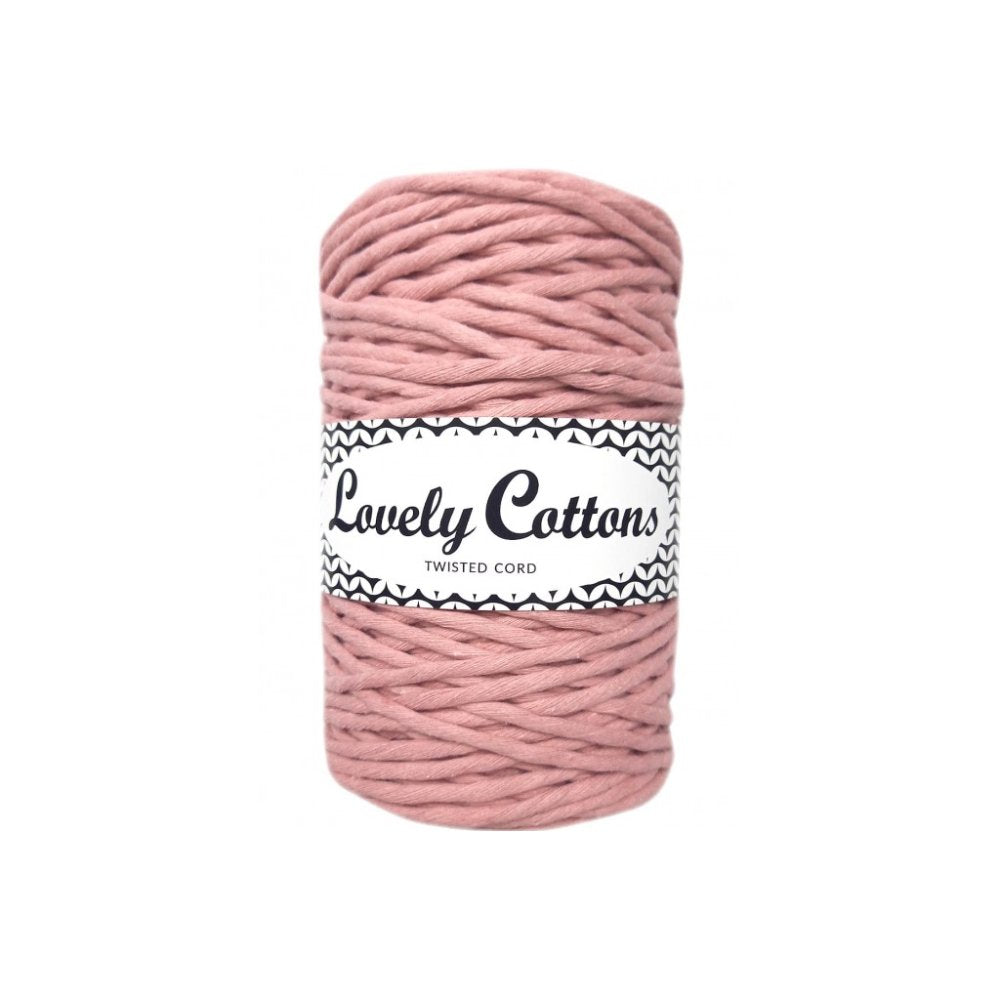 PUDROWY RÓŻ Lovely Cottons Skręcany 3mm