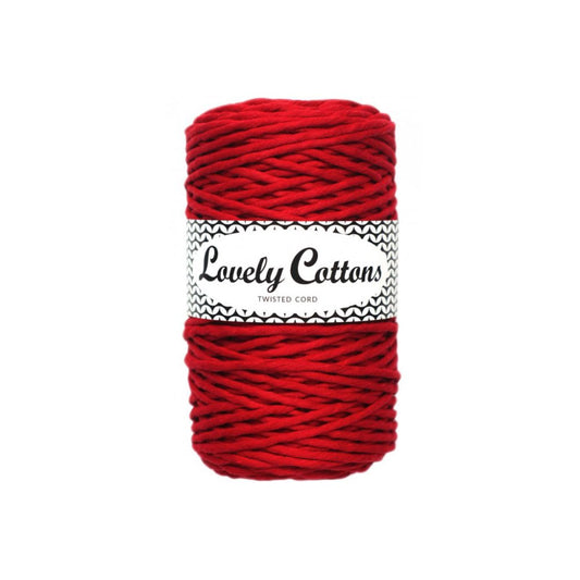 CZERWONY Lovely Cottons Skręcany 3mm