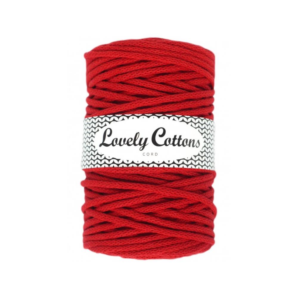 CZERWONY Lovely Cottons Pleciony 5mm