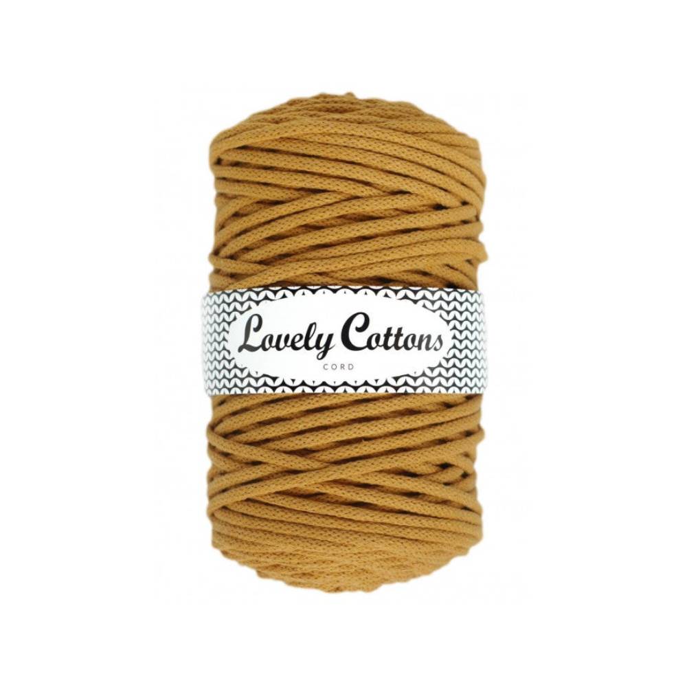 MUSZTARDOWY Lovely Cottons Pleciony 5mm
