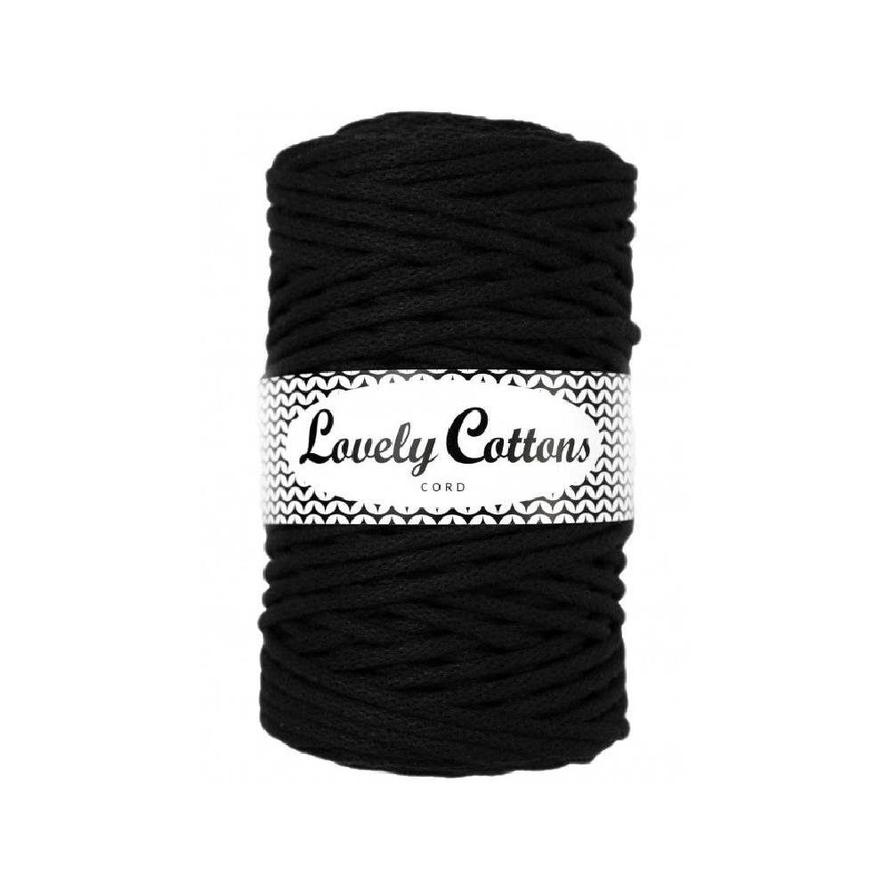 CZARNY Lovely Cottons Pleciony 5mm