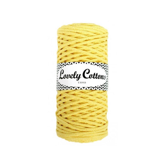 ŻÓŁTY JASNY Lovely Cottons Pleciony 3mm