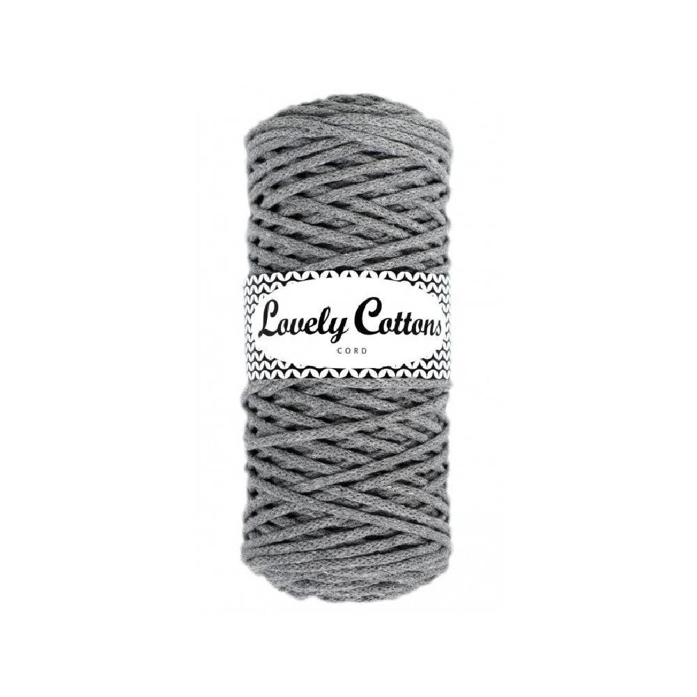SZARY CIEMNY Lovely Cottons Pleciony 3mm